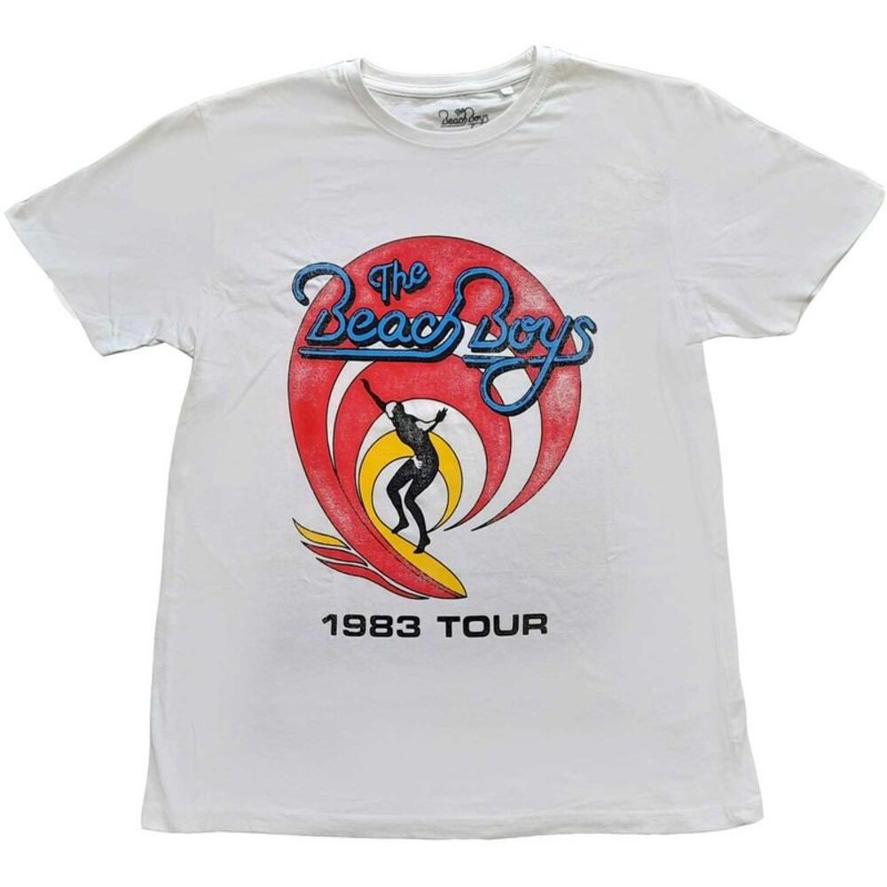 The Beach Boys Unisex Adult Surfer �'83 Vintage Cotton T-Shirt / White